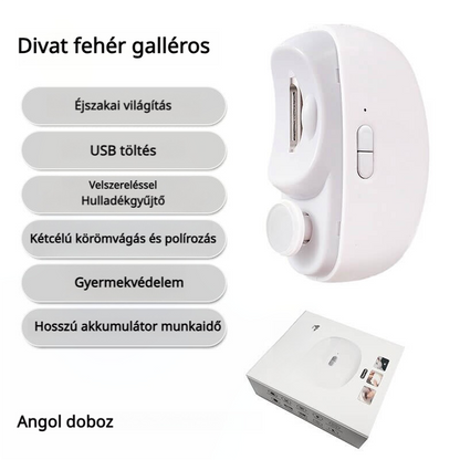 🌹Utolsó 50 darab 🌹Ingyenes rózsaszín nyaklánc🔥 2 az 1-ben elektromos körömcsipesz automatikus polírozóval