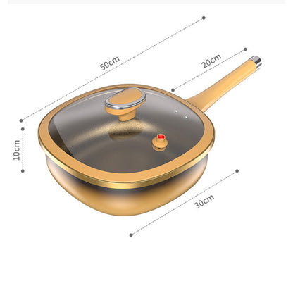 🍳12 hüvelykes titánötvözetből készült tapadásmentes edény fedéllel